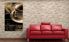 Kahve Forex Tablo 4 Parça 100x65cm