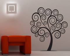 Swirl Ağaç Duvar Sticker