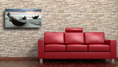 Kayık ve Deniz Canvas Tablo