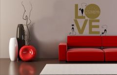 Kediler ve Aşk Konsept Sticker