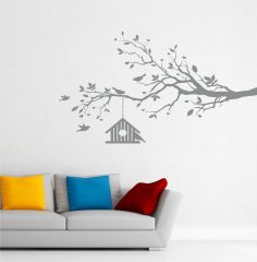 Dalda Kuş Evi Duvar Sticker