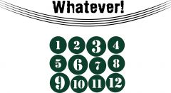 Whatever Sticker Saat 120 x120 cm