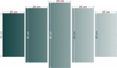 Kayık ve Kum 5 Parça Foreks Tablo 100x60 cm