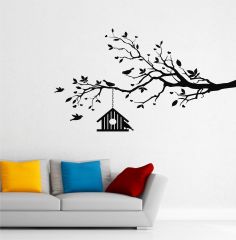 Dalda Kuş Evi Duvar Sticker