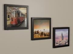 İstanbul ve Kapadokya - 3 parçalı pano tablo set